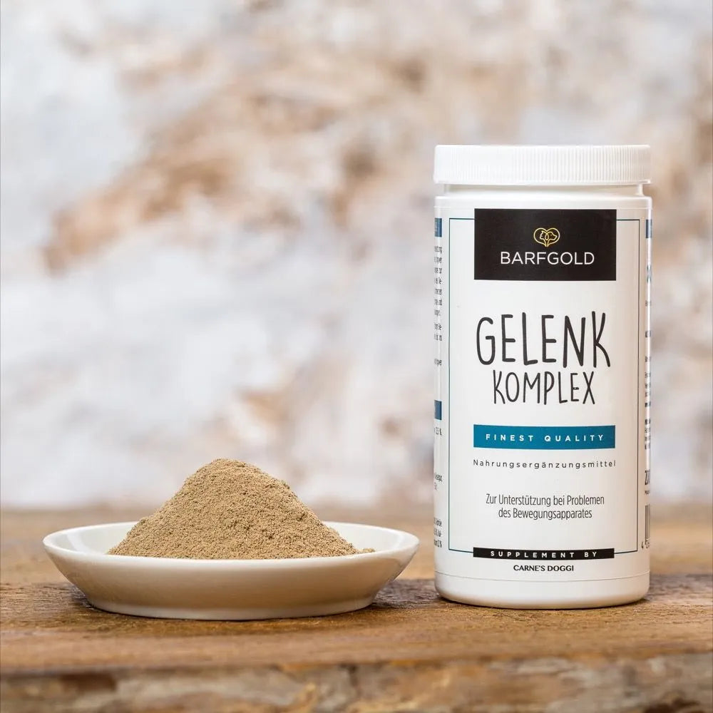 Produkt neben Gelenkkomplex-Pulver